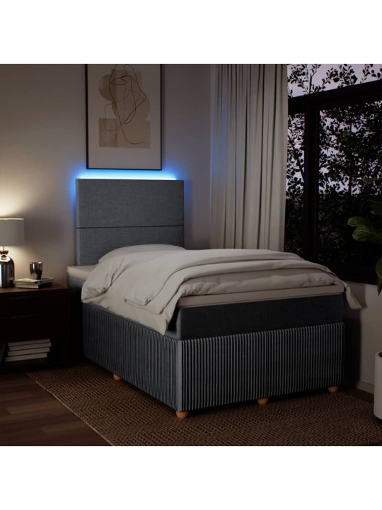 Box spring postel s matrací světle šedá 120x190 cm textil
