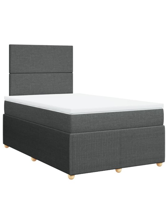 Box spring postel s matrací tmavě šedá 120x190 cm textil