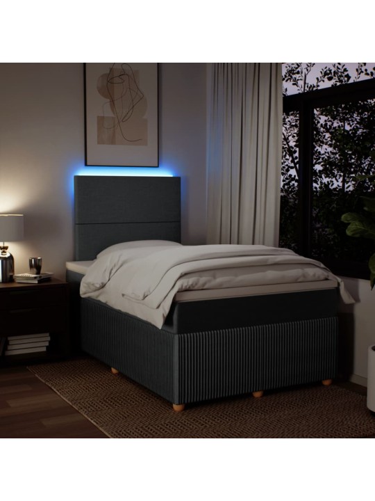 Box spring postel s matrací tmavě šedá 120x190 cm textil