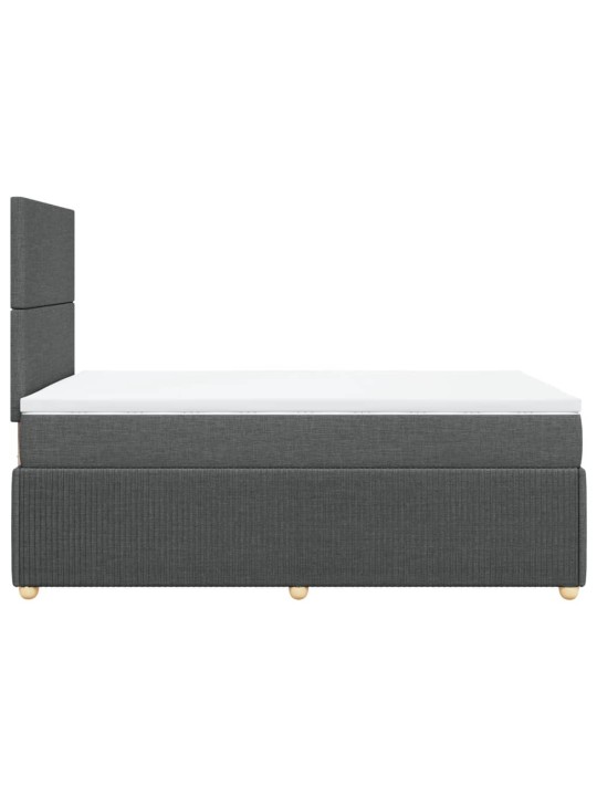 Box spring postel s matrací tmavě šedá 120x190 cm textil