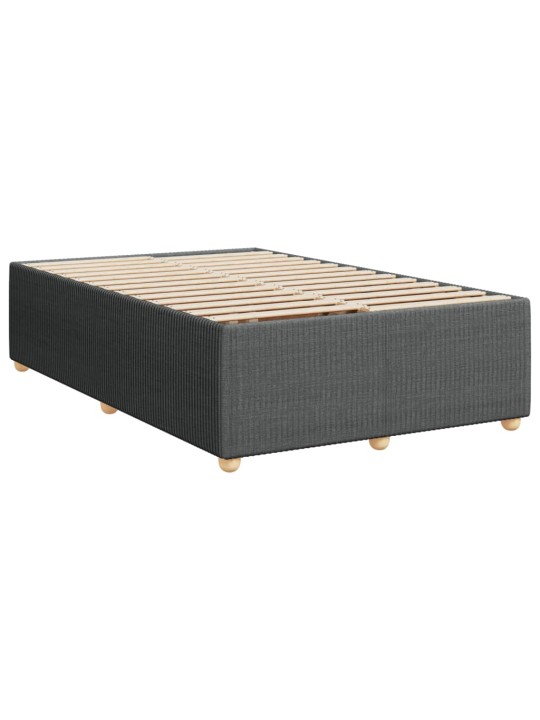 Box spring postel s matrací tmavě šedá 120x190 cm textil