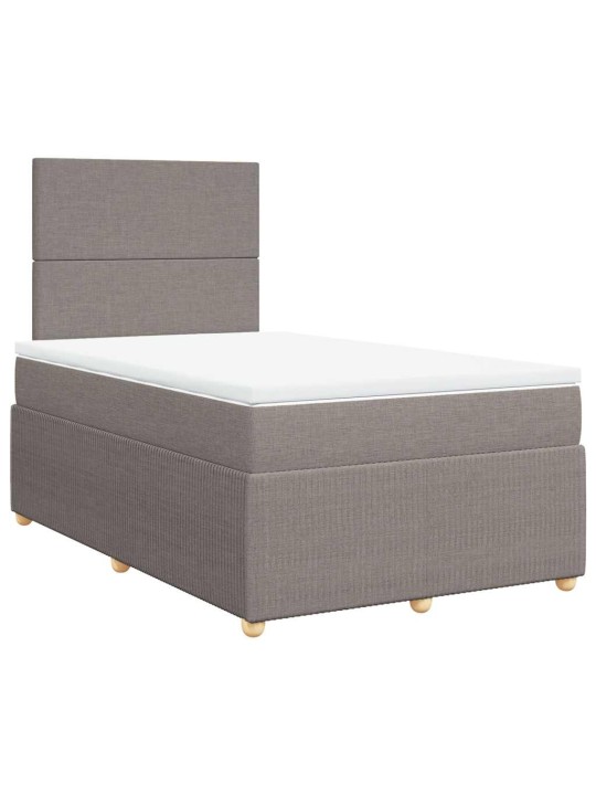 Box spring postel s matrací taupe 120x190 cm textil