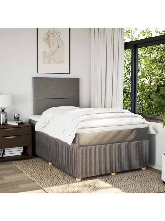 Box spring postel s matrací taupe 120x190 cm textil