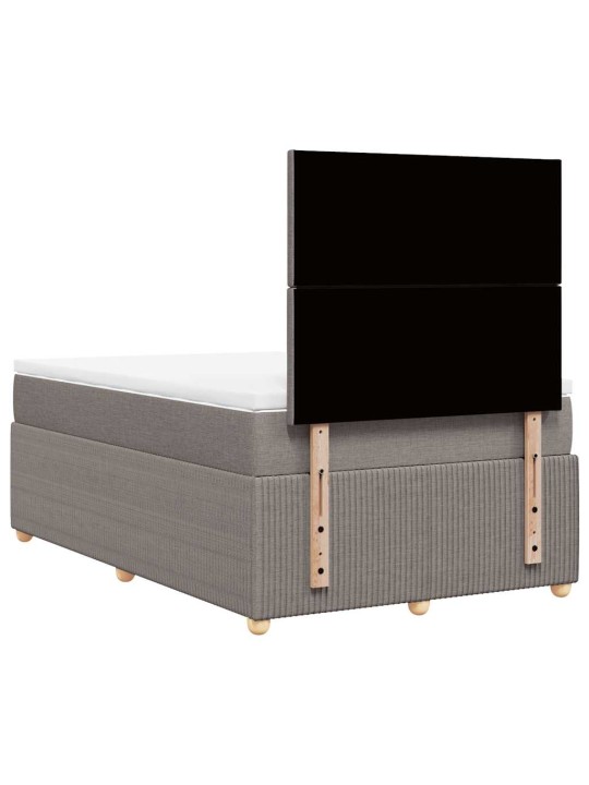 Box spring postel s matrací taupe 120x190 cm textil