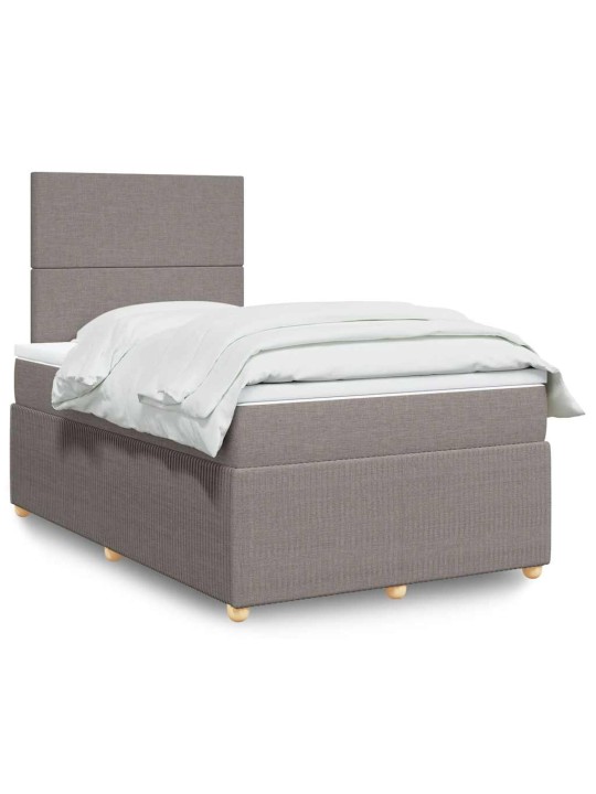 Box spring postel s matrací taupe 120x190 cm textil