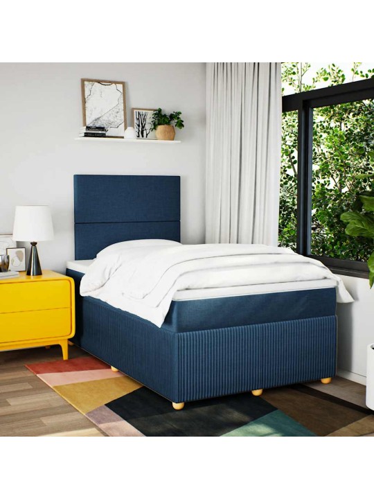 Box spring postel s matrací černá 120x190 cm textil