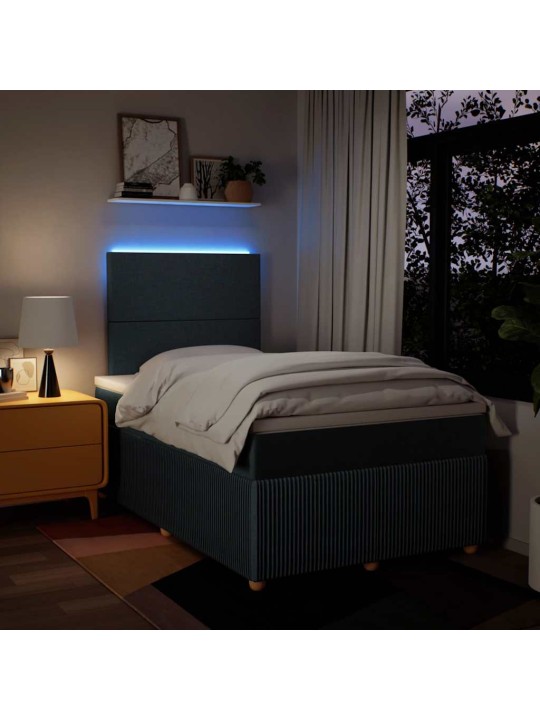 Box spring postel s matrací černá 120x190 cm textil