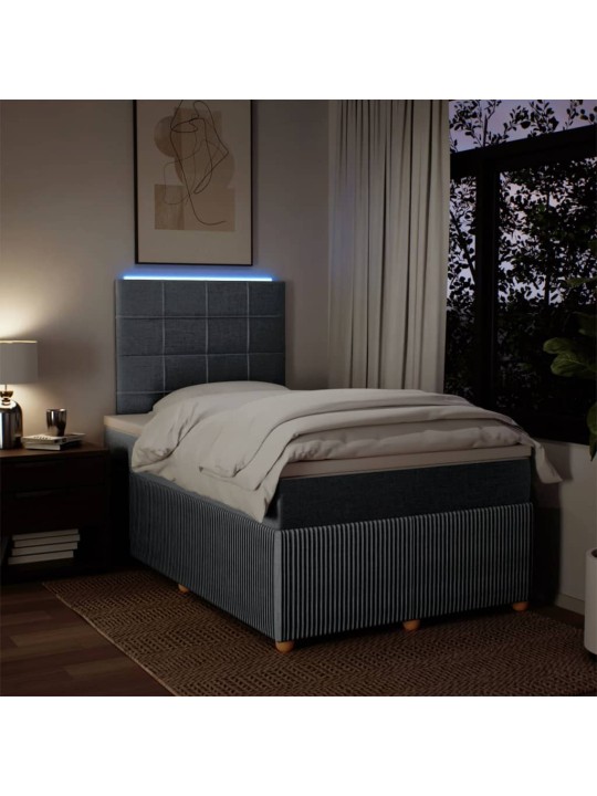 Box spring postel s matrací světle šedá 120x190 cm textil