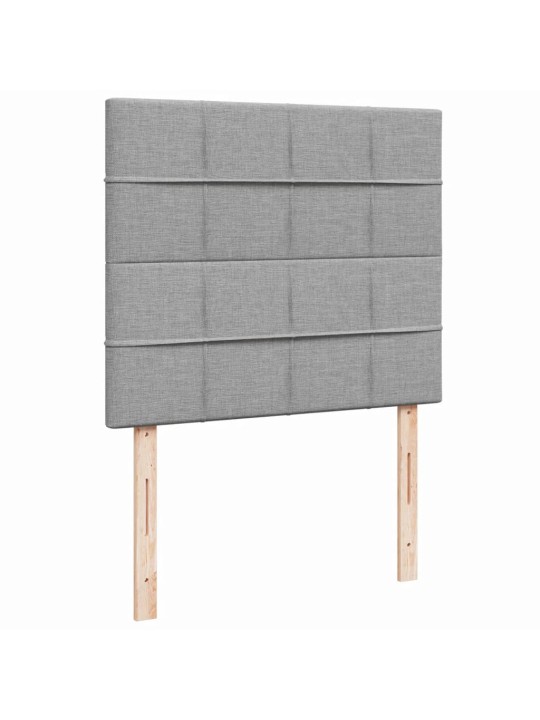 Box spring postel s matrací světle šedá 120x190 cm textil