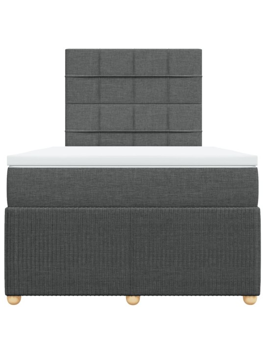 Box spring postel s matrací tmavě šedá 120x190 cm textil