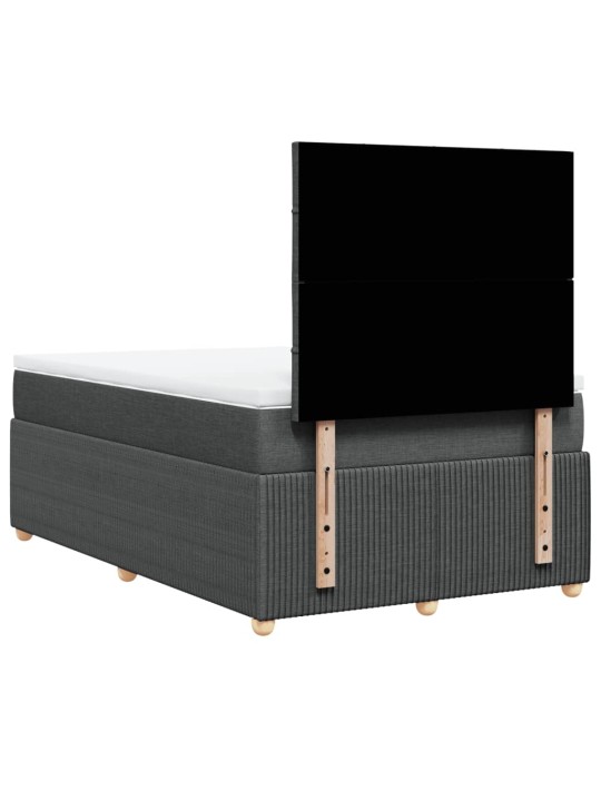 Box spring postel s matrací tmavě šedá 120x190 cm textil