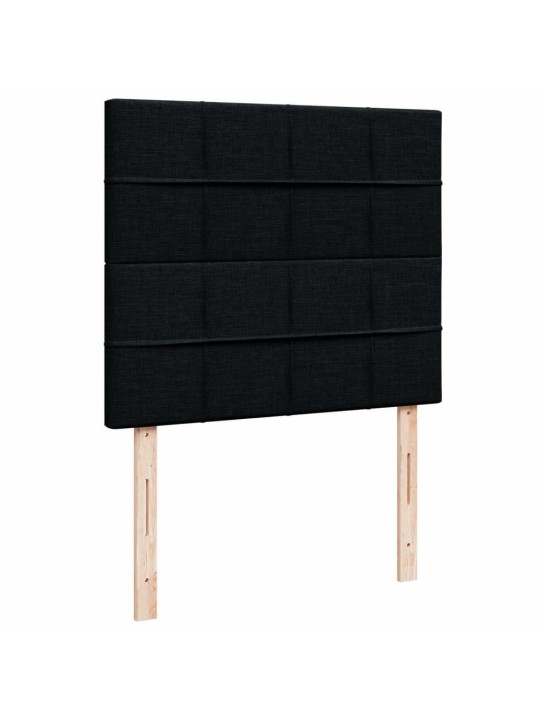 Box spring postel s matrací černá 120x190 cm textil