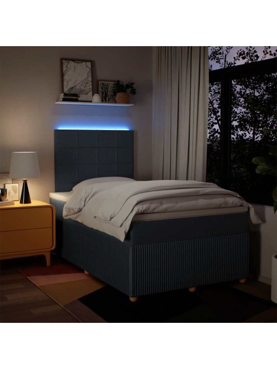 Box spring postel s matrací černá 120x190 cm textil
