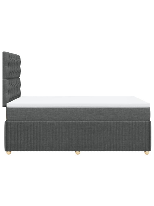 Box spring postel s matrací tmavě šedá 120x190 cm textil