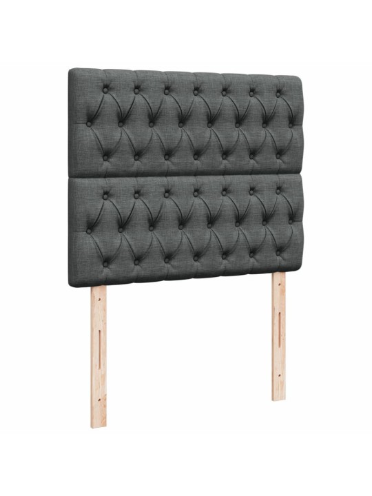 Box spring postel s matrací tmavě šedá 120x190 cm textil