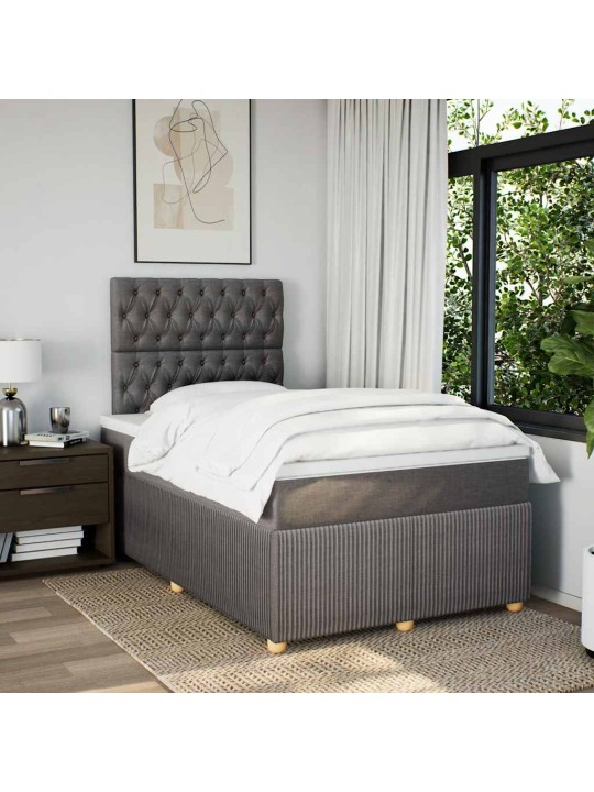 Box spring postel s matrací taupe 120x190 cm textil