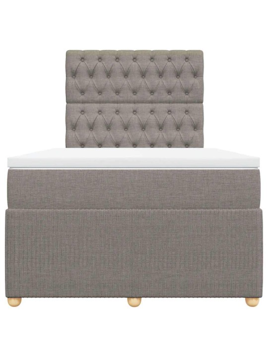 Box spring postel s matrací taupe 120x190 cm textil