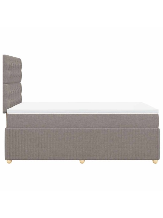 Box spring postel s matrací taupe 120x190 cm textil