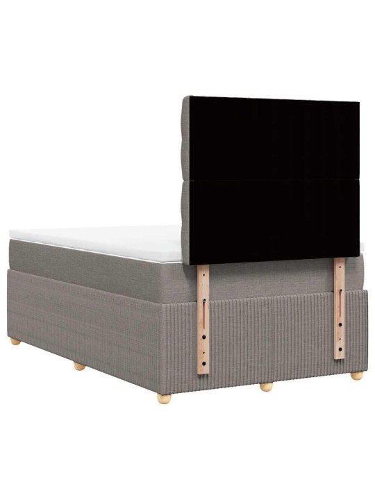 Box spring postel s matrací taupe 120x190 cm textil