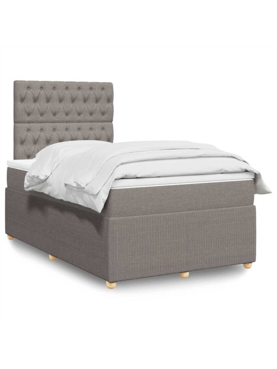 Box spring postel s matrací taupe 120x190 cm textil