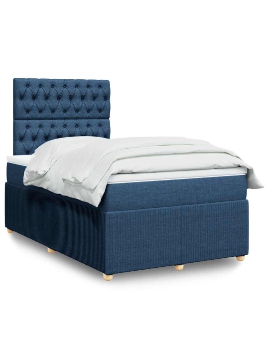Box spring postel s matrací černá 120x190 cm textil