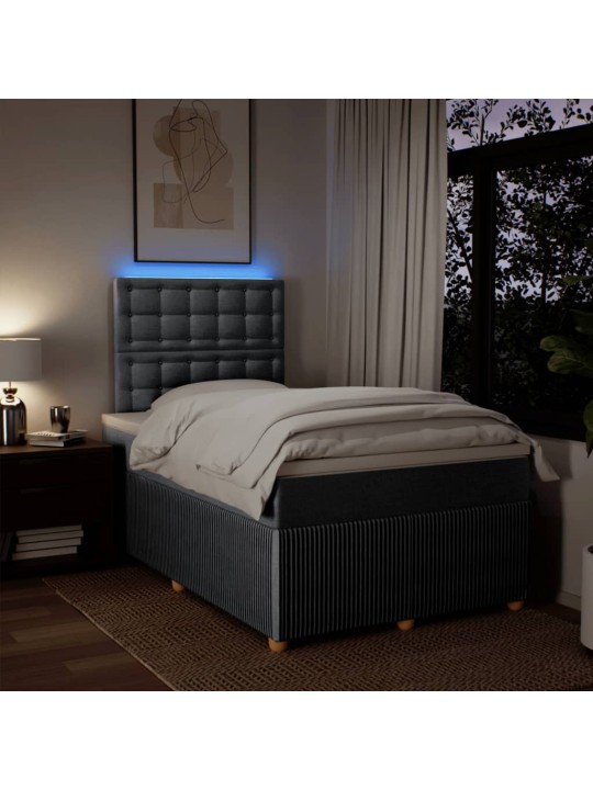 Box spring postel s matrací světle šedá 120x190 cm textil