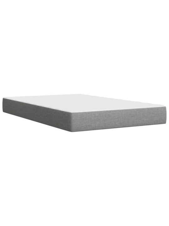 Box spring postel s matrací světle šedá 120x190 cm textil