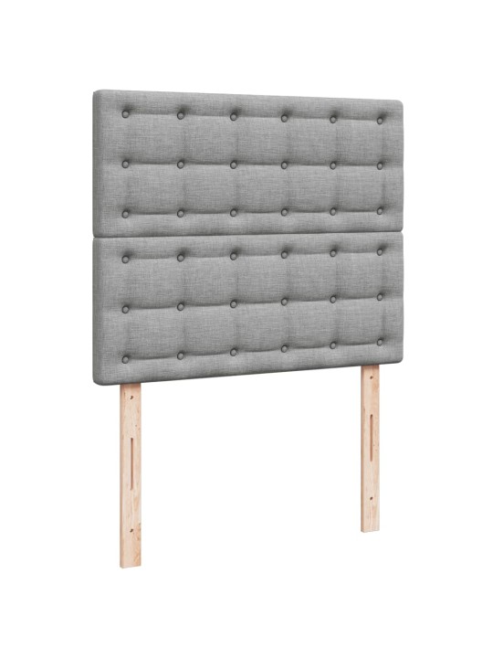 Box spring postel s matrací světle šedá 120x190 cm textil