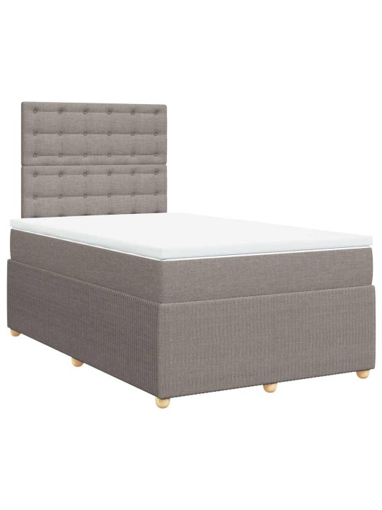 Box spring postel s matrací taupe 120x190 cm textil