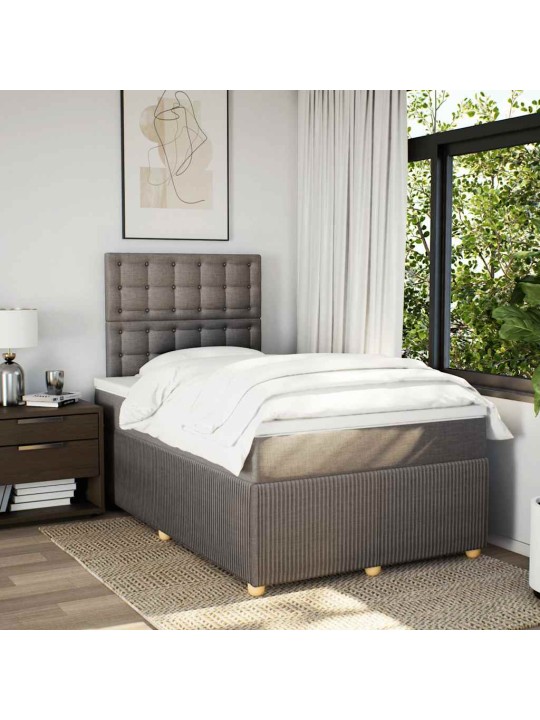 Box spring postel s matrací taupe 120x190 cm textil
