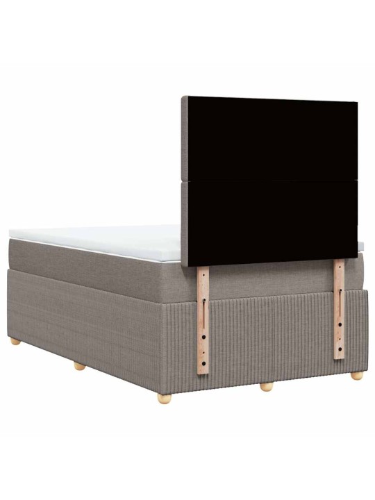 Box spring postel s matrací taupe 120x190 cm textil