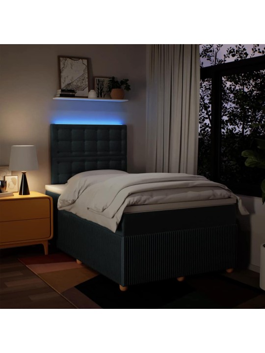 Box spring postel s matrací černá 120x190 cm textil