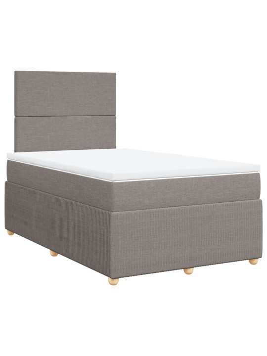 Box spring postel s matrací taupe 120x200 cm textil