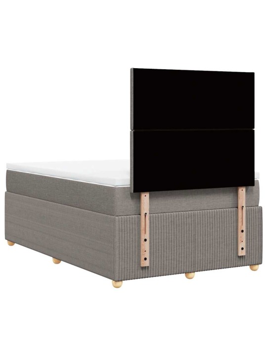 Box spring postel s matrací taupe 120x200 cm textil