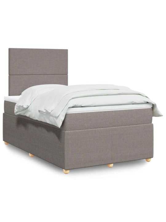 Box spring postel s matrací taupe 120x200 cm textil