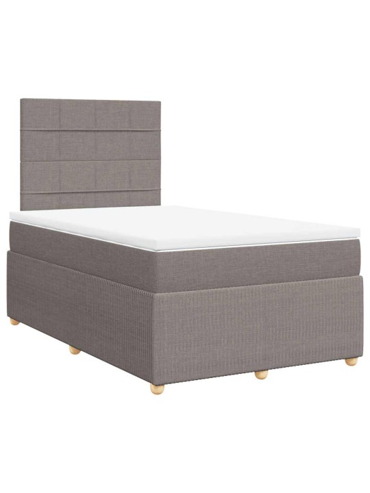 Box spring postel s matrací taupe 120x200 cm textil