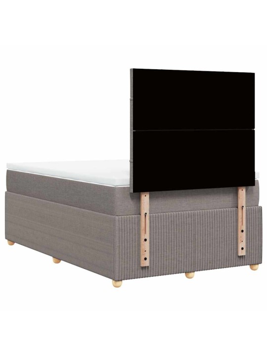 Box spring postel s matrací taupe 120x200 cm textil