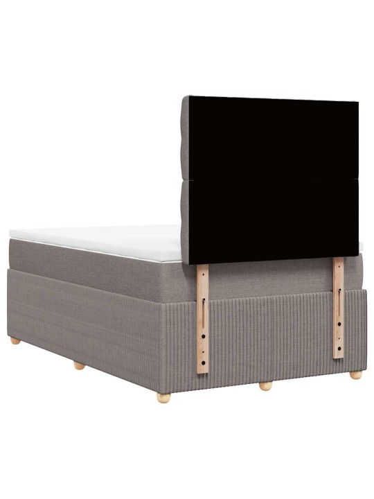 Box spring postel s matrací taupe 120x200 cm textil