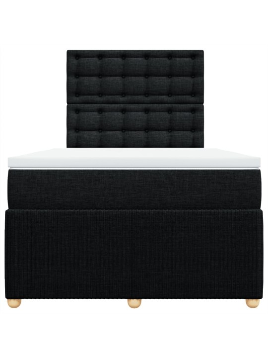 Box spring postel s matrací černá 120x200 cm textil