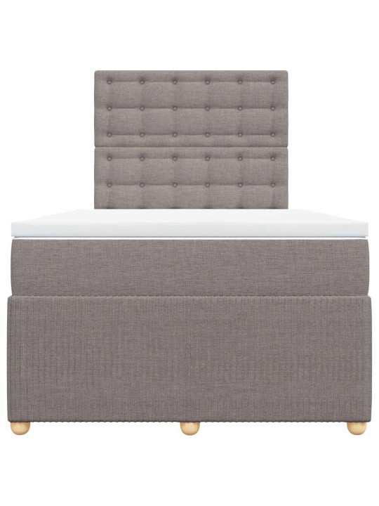 Box spring postel s matrací taupe 120x200 cm textil