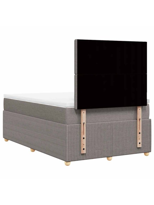Box spring postel s matrací taupe 120x200 cm textil