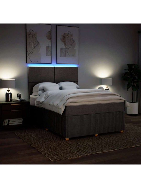 Box spring postel s matrací taupe 140x190 cm textil