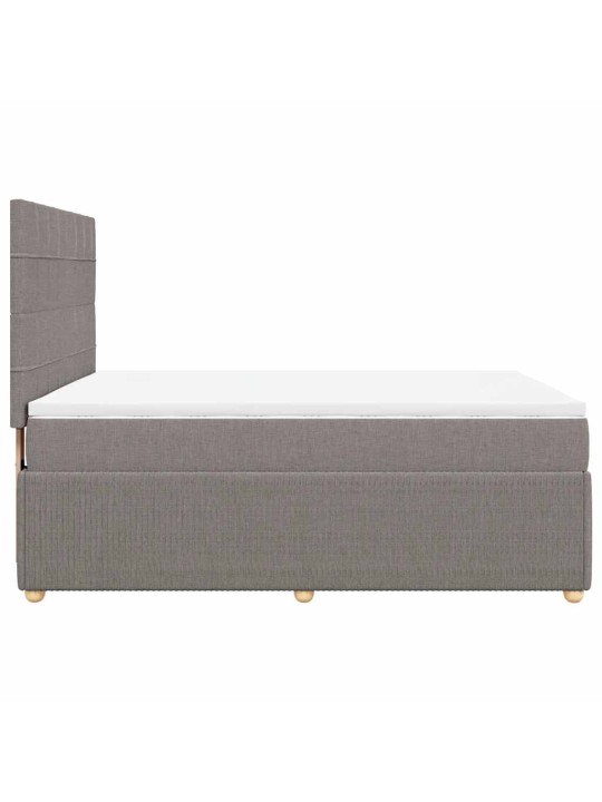 Box spring postel s matrací taupe 140x190 cm textil