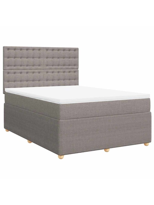 Box spring postel s matrací taupe 140x190 cm textil