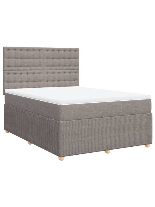 Box spring postel s matrací taupe 140x200 cm textil