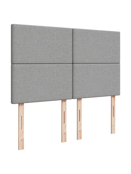 Box spring postel s matrací světle šedá 160 x 200 cm textil