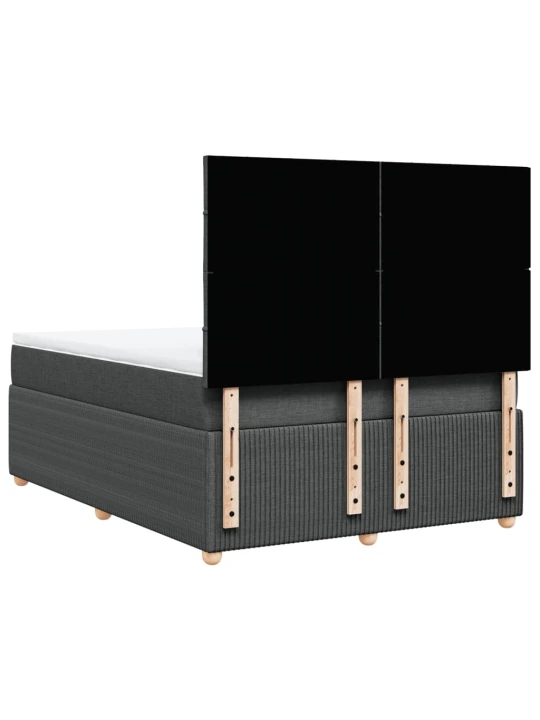 Box spring postel s matrací tmavě šedá 160x200 cm textil