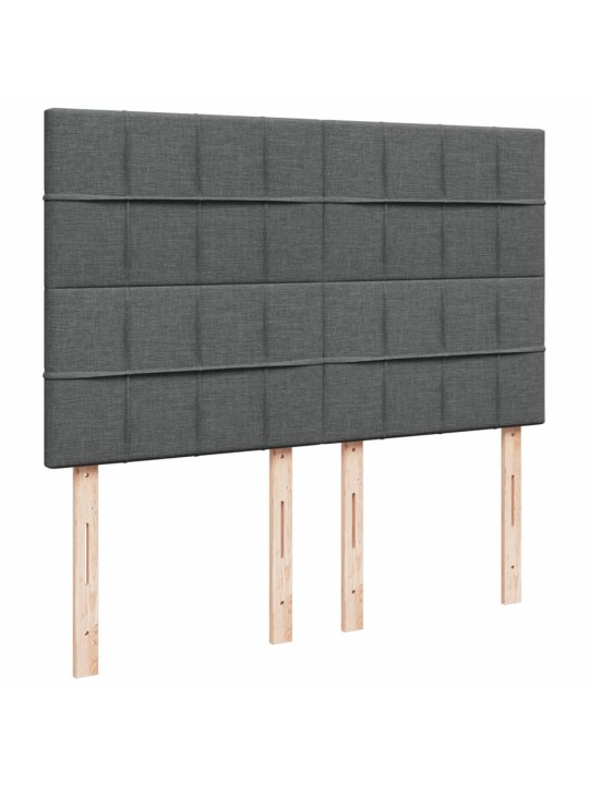 Box spring postel s matrací tmavě šedá 160x200 cm textil