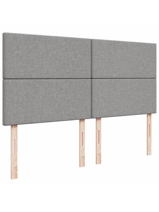 Box spring postel s matrací světle šedá 180 x 200 cm textil