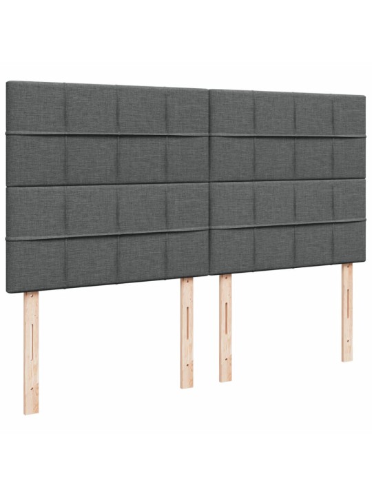 Box spring postel s matrací tmavě šedá 180x200 cm textil